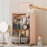 Gaeaspace  -  Dustproof Cosmetics Storage Box Desktop Large Capacity Skincare Products Makeup Organizer Household Light Luxury Dresser Shelf