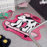 Gaeaspace  -  Tufted Dalmatian Rug Living Room Carpet Soft Fluffy Mat Bedroom Cloakroom Floor Anti Slip Pad Aesthetic Home Nursery Decor