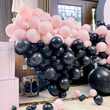 Gaeaspace  -  136 Pcs Black Macarons Pink Balloon Garland Arch Set Wedding Bridal Shower Anniversary Girls Birthday Party Baby Muy Decorations