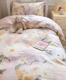 Gaeaspace  -  Romantic sweet flower bedding set 1.2 1.5 1.8 2.0,twin full queen king cotton home textile bed sheet pillow case quilt cover