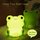 Gaeaspace  -  Night Lamp for Kids Frog Soft Silicone Sleeping Night Light Dimmable Timer Rechargeable Colorful Light Room Decor Children Gifts