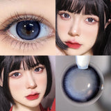 Gaeaspace  -  1 Pair/2pcs Super Lenses Blue Pink Purple Beauty Contact Lenses for Eyes Comestic Natural Eye Color Lens Myopia Yearly