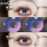 Gaeaspace  -  1pair Colored Contact Lenses for Eyes Purple Lenses Fashion Colorful Beautiful Pupil Lens Yearly Cosmetic Eye Contacts