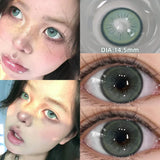 Gaeaspace  -  1 Pair/2pcs 10 Colors Contact Lenses for Eyes Fashion Pupils Myopia Eye Color Lenses Blue Green Brown Prescription Lens