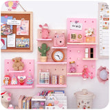 Gaeaspace  -  Wall-mounted Hole Board Wall Shelf Free Punching Hanger Bookshelf  Figure Display Shelves Stand Bedroom Desk Wall Storage Holder