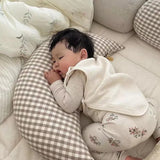 Gaeaspace  -  INS Baby Moon Soothing Pillow Plaid Super Soft Children's Sleeping Breastfeeding Cushion Newborn Bedding Decoration 60cm