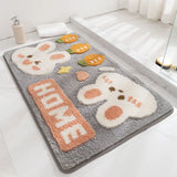 Gaeaspace  -  Kawaii Carpet Cartoon Rabbit Plush Carpets Non-slip Bedside Living Room Floor Mat Japan Korean Area Rugs Bedroom Soft Fluffy Mat