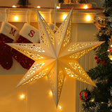 Gaeaspace  -  Hollow Star Hanging Pendants Christmas Decoration for Home Navidad Natal Noel Gifts Christmas Ornaments New Year