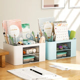 Gaeaspace  -  INS Cute Desktop Cosmetics Storage Box Multi-Functional Office Study Pen Holder Marker Stationery Division Organizing