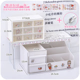 Gaeaspace  -  INS Folding Storage Rack Cute Desktop Cosmetics Storage Box  Drawer Stationery Sundries Hair Accessories Desktop Organizer