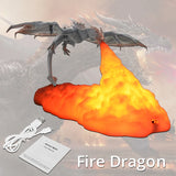 Gaeaspace  -  3D Print LED Fire Dragon Ice Dragon Lamp Room Decor Rechargeable Night Light Bedside Lamp For Holiday Birthday Gift Home Decor