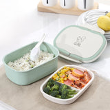 Gaeaspace  -  Wheat Straw Lunch Box for Kids Cartoon Bento Box Portable Eco-friendly Food Container for Picnic School Microwavable