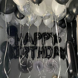 Gaeaspace  -  Birthday Party Balloons Kit Black White Silver Confetti Latex Balloon Garland Arch Baby Shower Wedding Birde Shower Decoration