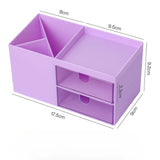 Gaeaspace  -  Ins Desktop Pen Holder Storage Box Multifunctional Stationery Organizer Box Transparent Drawer Jewelry Cosmetic Storage Box Girl