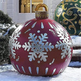 Gaeaspace  -  60CM Outdoor Christmas Inflatable Decorated Ball Made PVC Giant Light Glow Large Balls Tree Decorations Outdoor Toy Ball