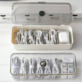 Gaeaspace  -  Multifunctional Data Cable Management Storage Organizer Box for Chargers Cables Desktop Wire Cable Organization Hidden Wire Box