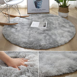 Gaeaspace  -   Warm Thick Round Rug Carpets Mat Floor for Living Room Soft Home Decor Bedroom Kid Room Plush Decoration Salon Thicker Pile Rug