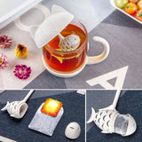 Gaeaspace  -  1pc 250ml Creative Glass Mug Cute Cat Glass Cup Tea Mug With Fish Infuser Strainer Filter Home Offices Kitchen Drinkware Teaware