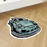 Gaeaspace  -  Enthusiast Racing Car Shaped Tufting Rug Soft Tufted An-slip Floormat Sofa Feet Mat Carpet Entrance Doormats Absorbent