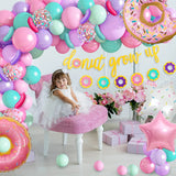 Gaeaspace  -  1 Set Pink Purple Blue Confetti Balloons Garland Arches Set Donut Banners Girls Birthday Party Baby Shower Wedding Decorations