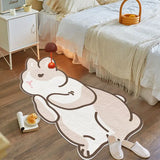 Gaeaspace  -  Cartoon Rabbit Pray Fluffy Long Plush Carpet Fluffy Soft Bedroom Bedside Rug Kids Non-Slip Baby Living Room Mat 러그 Alfombra