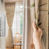 Gaeaspace  -  Bedroom Curtain Punched Hook Style Pastoral Style New Living Room American Curtains Full Blackout Children Room Drapes