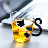 Gaeasapce  -  Cute Cat Heat Resistant Glass Cup for Home, Breakfast Milk Cup, Cartoon Casual Coffee Cup, Japanese Style, Ins