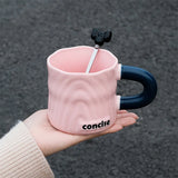 Gaeaspace  -  Modern Simple Coffee Ceramic Mug Milk fufu Collider with Handle Water Cup Household Breakfast Oatmeal Milk Cup