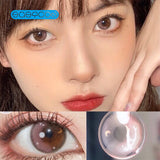 Gaeaspace  -  Star Moon gradien pink Colored Contact Lenses soft for eyes small Beauty Pupil myopia prescription degree yearly natural new big