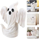 Gaeaspace  -  Halloween Ghost Pumpkin Figurines Rustic Resin Ghost Halloween Statue Pumpkin Figurines Novelty Halloween Decorations