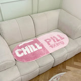 Gaeaspace  -  Chill Pill Custom Rug Oval Tufted Rug Bath Mat Door Floor Mat Pink Home Decor Carpet Camping Mat Waterproof  Anti-Slip