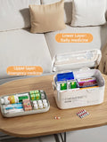 Gaeaspace  -  Multi-layer medicine box, household medicine storage box, household large-capacity classified medicine box, large medical first