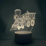 Gaeaspace  -  1pc  Train  3D Night Light, 3D Optical Illusion Lamp With Touch, 7-Color Changing Ambient Light For Bedroom