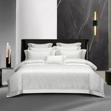 Gaeaspace  -  Family European Egyptian Cotton Duvet Cover Set 4/6/7Pcs Jacquard Queen King Bed Linens Bedding Sets