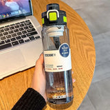 Gaeaspace  -  550ML/680ML Sports Fitness Water Bottle Men Student Portable Tritan Plastic Cup With Tea Separatorre Direct Drinking BPA Free