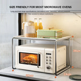 Gaeaspace  -  2Layers Kitchen Metal Microwave Shelving Countertop Spice Bottle Water Cup Cutlery Organizer Oven Rice Cooker Storage Rack