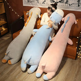 Gaeaspace  -  160CM Cute Soft Long Sheep Cattle Pillow Plush Toys Stuffed Hippo Office Nap Sleep Long Pillow Cushion Gift Doll for Kids Girls