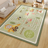 Gaeaspace  -  Simple Large Area Washable Living Room Carpet Cartoon Soft Non Slip Bedroom Carpets Sthickened Plush Children Room Crawling Rug