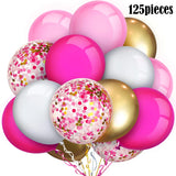 Gaeaspace  -  Pink Balloons Garland Arch Kit With Rose Gold Chrome Ballon Set for Birthday Princess Theme Party Background Decoration Supplies