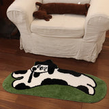 Gaeaspace  -  Tufting Dog Bedroom Rug Cartoon Animal Carpet Bathroom Bathmat Foot Pad Bath Mat Doormat Aesthetic Home Kids Room Warm Decor