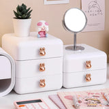 Gaeaspace  -  3-layer Desktop Stationery Storage Box Jewelry Drawer Pencil Cabinet Dormitory Sundries Children's Hair Accessories Organizer