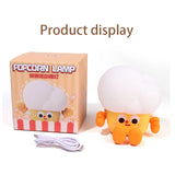 Gaeaspace  -  Cute Cartoon Popcorn Night Light USB Rechargeable Touch Silicone Lamp Kid Gift Bedside Nursery Ambient Mood Light 3 Levels Timer