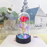 Gaeaspace  -  LED Light Foil Flower Artificial Rose Flowers Night Lamp Valentines Day Gift For Girlfriend Eternal Rose Wedding Decorative Gift