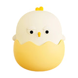 Gaeaspace  -  Animal Silicone Night Light Eggshell Chicken Night Lamp RGB Indoor Desktop Decorative Lamp USB Charging Tumbler Children Toy Gif