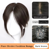 Gaeaspace  -  Synthetic Topper Hairpiece False Bang Clip-In Bangs Extension Natural Fake Fringe Invisible Clourse Hairpiece for Women