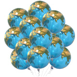 Gaeaspace  - 20Pcs 22''Earth Balloons 4D Round Globe Balloons World Map Bubble Foil Balloons Travel Theme Birthday Party Earth Day Decoration