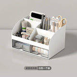 Gaeaspace  -  Office Desktop Storage Box Organizer Transparent Small Drawer Storage Cabinet Student Desk Stationery Sundries Organizer Boxes