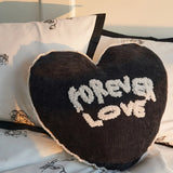 Gaeaspace  -  Embroidery Heart Shape Pillow Back Rest Support Cute Letters Sofa Chair Padding Cushion Soft Nordic Baby Home Kids Room Decor