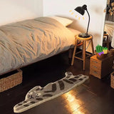 Gaeaspace  -  Long Tufting Black Cat Bedroom Rug Bathroom Mat Soft Cartoon Animal Pad Living Room Carpet Anti-slip Hallway Home Nursery Decor