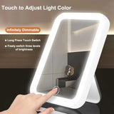 Gaeaspace  -  LED Vanity Mirror with Touch Screen USB Rechargeable Dimming Makeup Mirror Portable